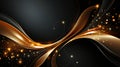 Luxury Black Magic Glitter Background with Silver and Gold Premium Elegance Generative AI