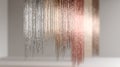 Shimmering Metallic Strands Create a Textured Abstract Background With Bokeh Royalty Free Stock Photo