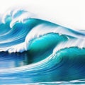 shimmering oceanic waves frozen in an abstract futuristic ure isolated on a transparent Royalty Free Stock Photo