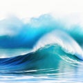 shimmering oceanic waves frozen in an abstract futuristic ure isolated on a transparent Royalty Free Stock Photo