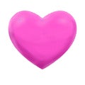 Shimmering Pink Love Heart - Text Raster Design