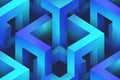 Shimmering pixel triangles on deep blue gradient background creating a mesmerizing geometric pattern
