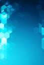Shimmering pixel triangles on deep blue gradient for captivating geometric pattern