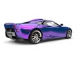 Shimmering purple luxury super sports car
