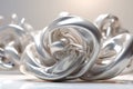 Twisted Waves of Pearl White and Silver: Modern Minimalist 3D Rendering in Unreal Engine 5