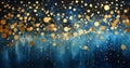 Shimmering Splendor: A Rainy Saturday Night of Abstract Gold Dot