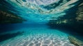Shimmering Sunlight Reflections on the Bottom of a Clear Underwater Bay Royalty Free Stock Photo