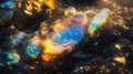 Shimmering Synthetic Opal with Iridescent Colors and Reflection Royalty Free Stock Photo