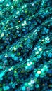 Shimmering Teal and Blue Sequin Texture Background Royalty Free Stock Photo
