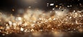 Shimmering white glitter with sparkling defocused abstract christmas lights on background Royalty Free Stock Photo