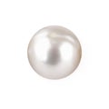 Shimmering white natural pearl isolated on white background Royalty Free Stock Photo