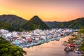 Shimoda, Japan Town View at Dusk Royalty Free Stock Photo