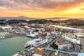 Shimonoseki, Japan Skyline at Dusk Royalty Free Stock Photo