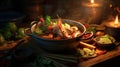 Shimp tom yum soup , Thai food