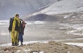 Shimshali lady and her son climb into dangerous areas to bring home the lost yaks