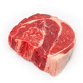 Shin of beef meat isolated on a white studio background,