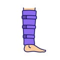 Shin brace color icon