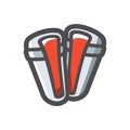 Shin guard sports Vector icon Cartoon illustration