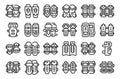 Shin Guards icons set outline vector. Sport football