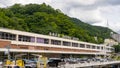 Shin Kobe train station in Kobe during summer at Kobe Honshu , Japan : 2 September 2019 Royalty Free Stock Photo