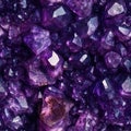 Shine Amethyst Macro Beautiful Texture Tile Seamless Background. Generative AI Royalty Free Stock Photo