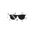 Shine black glasses cool symbol vector