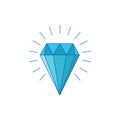 Shine blue diamond gradient logo vector
