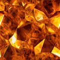 Shine Citrine Macro Beautiful Texture Tile Seamless Background. Generative AI Royalty Free Stock Photo