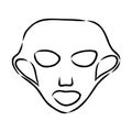 Shine Clean Face Mask sketch icon vector. Hand drawn blue doodle line art Shine Clean Face Mask sign. isolated symbol