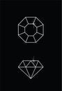 Shine diamond shape vector illustration