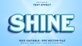 Shine Editable Text Effect Design, Effect Saved In Graphic Style Royalty Free Stock Photo