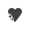 Shine heart vector icon