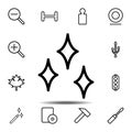 Shine icon. Simple thin line, outline vector element of minimalistic, web icons set for UI and UX, website or mobile application Royalty Free Stock Photo
