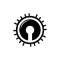 Shine key hole simple geometric logo