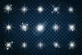 Shine stars with glitters and sparkles Royalty Free Stock Photo