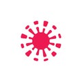 Shine sun bright symbol logo vector