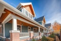 shingle style architecture with copper gutters and trim detail Royalty Free Stock Photo