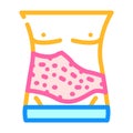 shingles skin disease color icon vector illustration