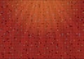 Shining abstract bright red seamless mosaic background. Disco style. Abstract Red Halftone Dots Vector