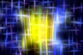 Shining background in blue yellow hues, abstract background, fantasy Royalty Free Stock Photo