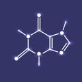 Shining caffeine chemical formula