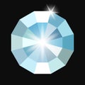 Shining diamond vector icon Royalty Free Stock Photo