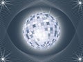 Shining disco ball on abstract background Royalty Free Stock Photo