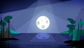 Shining full moon art 2020 Royalty Free Stock Photo