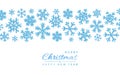 Shining glitter glowing blue snowflakes on white background. Christmas and New Year background. Vector illustration Royalty Free Stock Photo