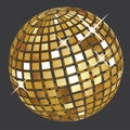 Golden disco ball