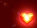 Shining golden heart Royalty Free Stock Photo