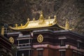 Golden roof of Labrang Monastery Royalty Free Stock Photo