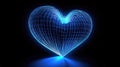 a shining heart made in the style of network conncetion, modern wallpaper, ai generated image