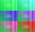 six set of blue, purple, pink, red and green vertical gradient with frame. abstract, simple, minimal and colorful concept Royalty Free Stock Photo